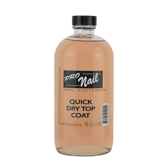 PRONAIL - Quick Dry Nail Polish Top Coat 16 Oz - Professional Strength, Long Lasting, Manicure and Pedicure - Fast Dry, High Gloss Shine and Chip Resistant