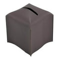 thumbnail image 1 of Tissue Box Cover Holder Square PU Leather Tissue Dispenser Box Roll Paper Extractive Tissue Dispenser Case Container for Bedroom Living Room Bathroom Pure Color, 1 of 7
