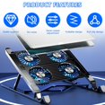 thumbnail image 6 of Laptop Cooling Pad Laptop Coolers for Notebook Gaming Fan Stable Stand Adjustable Cooling Folding Bracket, 6 of 14