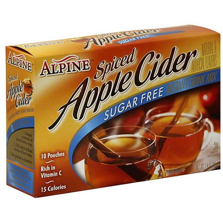 Alpine Drink Mix, Spiced Sugar Free Apple Cider, .14 Oz, 10 Packets, 1