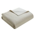 thumbnail image 4 of VCNY Home Embroidered 3-Piece Taupe Pick Stitch Microfiber Quilt Set, Full/Queen, 4 of 6