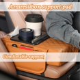 thumbnail image 4 of Multifunctional PU Leather Car Armrest Box Mat, 5-in-1 Center Console Cover,Car Interior Accessories with 2 Storage Bags Cup Holder, Tissue Box Slot, Phone Slot for Sedans, 4 of 7
