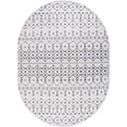 thumbnail image 3 of Madison Transitional 5' x 7' Oval Cream and Navy Polypropylene Indoor Area Rug, 3 of 8