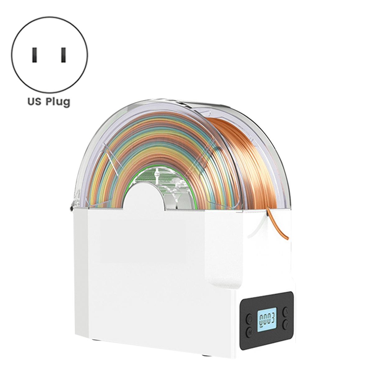 Filament Dry Box Filament Dry Box ABS Adjustable Temperature Keeping Filament Dry Holder 3D Printer Accessories US Plug