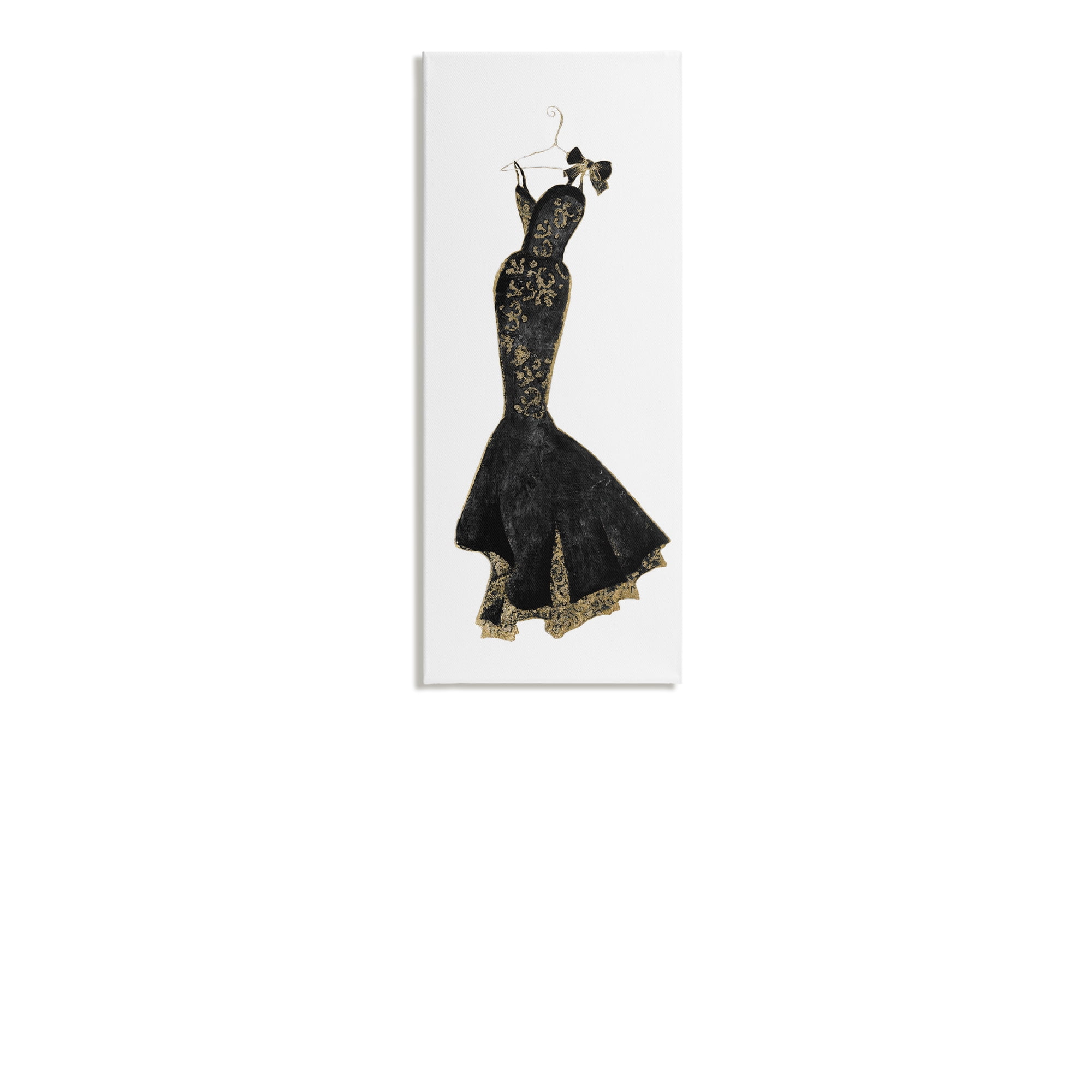Stupell Industries Brocade Black Evening Gown Canvas Wall Art, design by Janet Tava