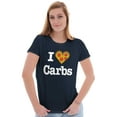thumbnail image 3 of Love Heart Carbs Pizza Food Cute Womens Slim Fit Graphic Tee Brisco Brands X, 3 of 5