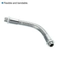 thumbnail image 3 of Uxcell 3.9" Metal Gooseneck M10/M8 Thread Metal Hose Flexible Arm Gooseneck Tube Extension for Lamp Phone Holder DIY, 3 of 7
