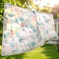 thumbnail image 6 of Yardvibe Cooling Comforter Twin Size, Floral Print Breathable Summer Comforter for Hot Sleepers & Night Sweats, Silky Smooth Cooling Blanket, Blue (B), 6 of 7