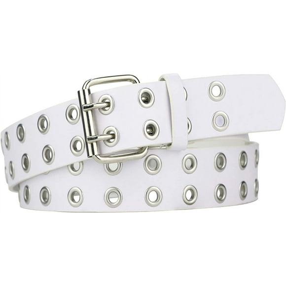 Double-hole white belt (105cm, buckle 110CM)