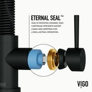 VIGO Industries VG02001MB 1 Handle Pull-Down Spray Kitchen Faucet Matte Black