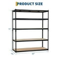 thumbnail image 2 of KOKEBREN 60"Wx24"Dx72"H Garage Storage Shelves 5 TierS Heavy Duty Storage Shelving Racks 3000 Lbs Capacity,Metal Adjustable Shelving Unit, 2 of 9
