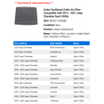 thumbnail image 2 of Under Dashboard Cabin Air Filter - Compatible with 2014 - 2021 Jeep Cherokee Sport Utility 2015 2016 2017 2018 2019 2020, 2 of 2