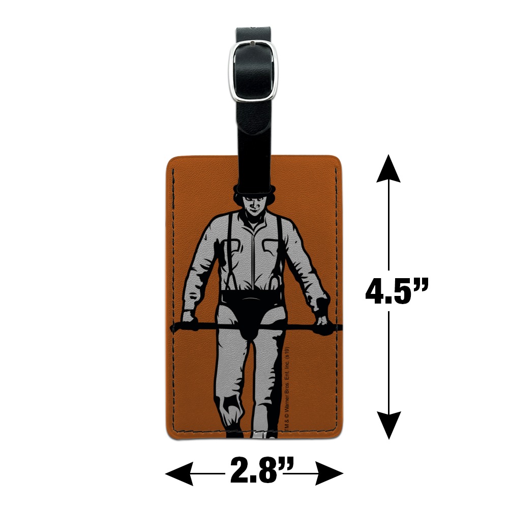 A Clockwork Orange Alex Character Rectangle Leather Luggage Card Suitcase Carry-On ID Tag - image 5 of 8