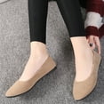 thumbnail image 7 of NOKIO Women’s Solid Color Slip-On Casual Shoes Pointed Toe Flat Shallow Design Lightweight Comfort Footwear for Girls Wide Width Available, 7 of 7