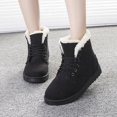 thumbnail image 4 of Botas de nieve mullidas con forro polar grueso y cálido para mujer, botines de invierno, 4 of 4