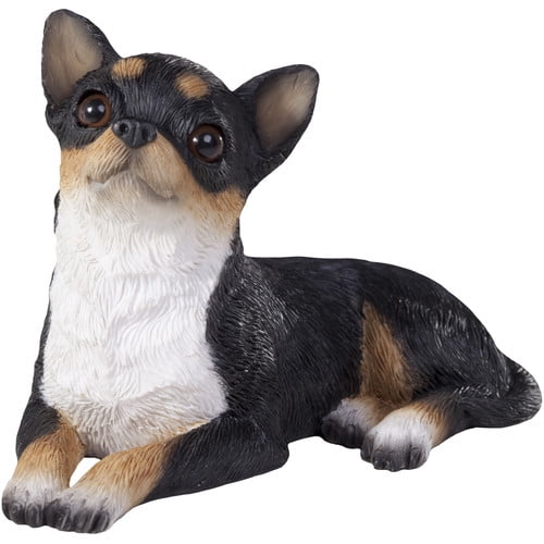Small Size Sandicast Tan Chihuahua Sculpture Lying 