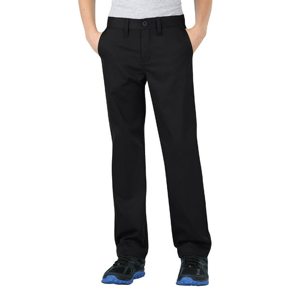 Dickies - Boys' School Uniforms Slim Fit Flat Front Ultimate Khaki Pant ...