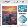 thumbnail image 3 of Diamond Art Kits for Adults - 5d Turtle Sunset Beach Pebbles Diamond Painting for Adults, Diamond Art for Adults Beginners, Frameless Diamond Painting Kits for Adults for Home Wall Decor, 3 of 7