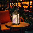 thumbnail image 5 of Hanging Solar Lantern Purple lavender liquid watercolor golden LED Lanterns Outdoor Waterproof Garden Decor Lights Gifts for Women, 5 of 8