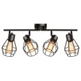 thumbnail image 4 of 17.5" Dimmable 4-Light Black Flush Mount Lights, 4 of 10