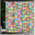 thumbnail image 4 of Ambesonne Colorful Shower Curtain, Pirate Flags Deisgn, 69"Wx70"L, Multicolor, 4 of 5