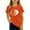 Orange, variant on Toddler Girls Casual Graphic Tops Crewneck Tees Kids Printed Shirts Soft Breathable Daily Wear Clothes Red Size 3-4T