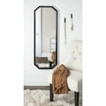 thumbnail image 5 of Kate and Laurel Calter Modern Full Length Framed Octagon Wall Mirror, 17.5 x 49.5, Black, Decorative Glam Geometric Wall Accent, 5 of 8