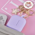 thumbnail image 2 of Apple Airpods 4 phone cases, new women's anti drop silicone iPod 4 earphones, wireless accessories, charging case, Airpods 4th generation girls' shiny keychain, earphone protective cover, 2 of 15