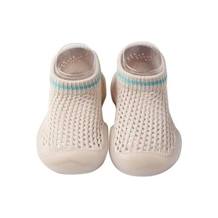 

QWERTYU Toddler Child Girl Boy Non-Slip Elastic Floor Socks First Walkers Shoes for Infant Baby Girl Boy Breathable Spring Summer Fall Slippers 6M-3Y