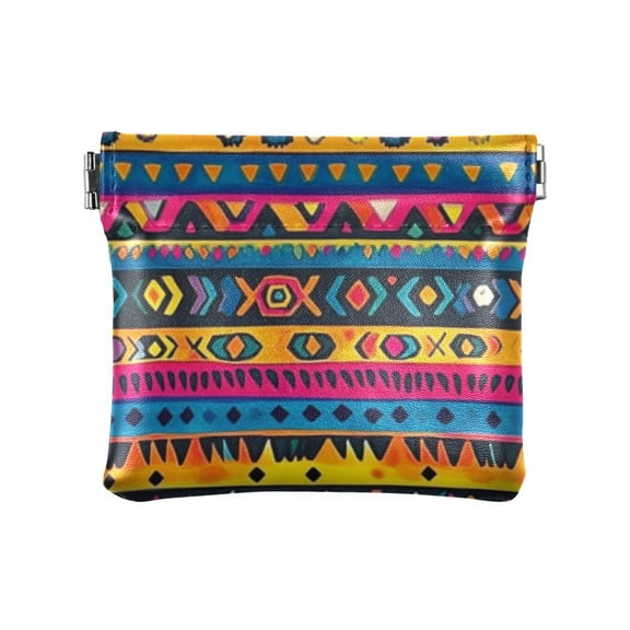 Women's Coin Purses & Pouches - Wallets Card Cases with RFID Blocking - Slim Money Organizers for Daily Use Vintage Tribal Patterns