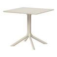 thumbnail image 2 of WestinTrends Playa 31.5" Square Outdoor Plastic Resin Patio Dining Table for 4, Sand, 2 of 12