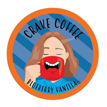 Crave Premium Blueberry Vanilla Flavored Coffee Pods for Single-Serve Coffee Brewers, 40 Ct
