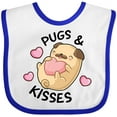thumbnail image 3 of Inktastic Valentines Day Pugs & Kisses with Hearts Boys or Girls Baby Bib, 3 of 4