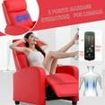 thumbnail image 2 of BestMassage Faux Leather Recliner, Red, 2 of 7