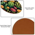 thumbnail image 5 of Cactus Round Coasters 6PCS Set in Microfiber Leather, 11x11 cm/4.3x4.3 in, & Stylish Drink Mats for Table, 5 of 6