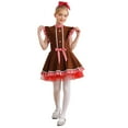 thumbnail image 3 of YiZYiF Kids Gingerbread Dress for Girls Christmas Cookie Cosplay Gingerbread Man Dance Costume Tutu Dress Brown 10, 3 of 7