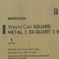 thumbnail image 4 of McKesson Trash Can - White Steel Garbage Bin with Step-On Pedal, 8 gal, 1 Ct, 4 of 10