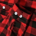 thumbnail image 6 of HCNTES Flannel Shirt for Men Long Sleeve Vintage Buttons Down Plaid Shirt with Chest Pocket(Z01-Wine,XL), 6 of 7