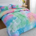 thumbnail image 5 of Btargot 3Pcs Galaxy Twin Bedding Set Kids Outer Space Comforter Set Twin Boys Girls Glitter Pink Green, 5 of 8
