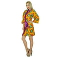 thumbnail image 4 of Bimba Women Short Cotton Robe Floral Printed Getting Ready Bridesmaid Robes, 4 of 5