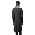 thumbnail image 4 of Moomaya Womens Full Sleeve Hi-Lo Shrug Rounded Hem Long Cotton Summer Cardigan, 4 of 7