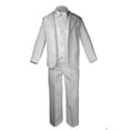thumbnail image 4 of 6pc Baby Toddler Boy Formal Baptism Christening White Tuxedo Suit Stole Sm-20, 4 of 6
