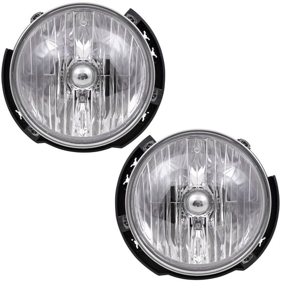 EPIC LIGHTING OE Style Halogen Headlights Chrome Assembly Replacement for JEEP 07-18 WRANGLER [ CH2502175 CH2503175 55078149AB 55078148AB ] Pair
