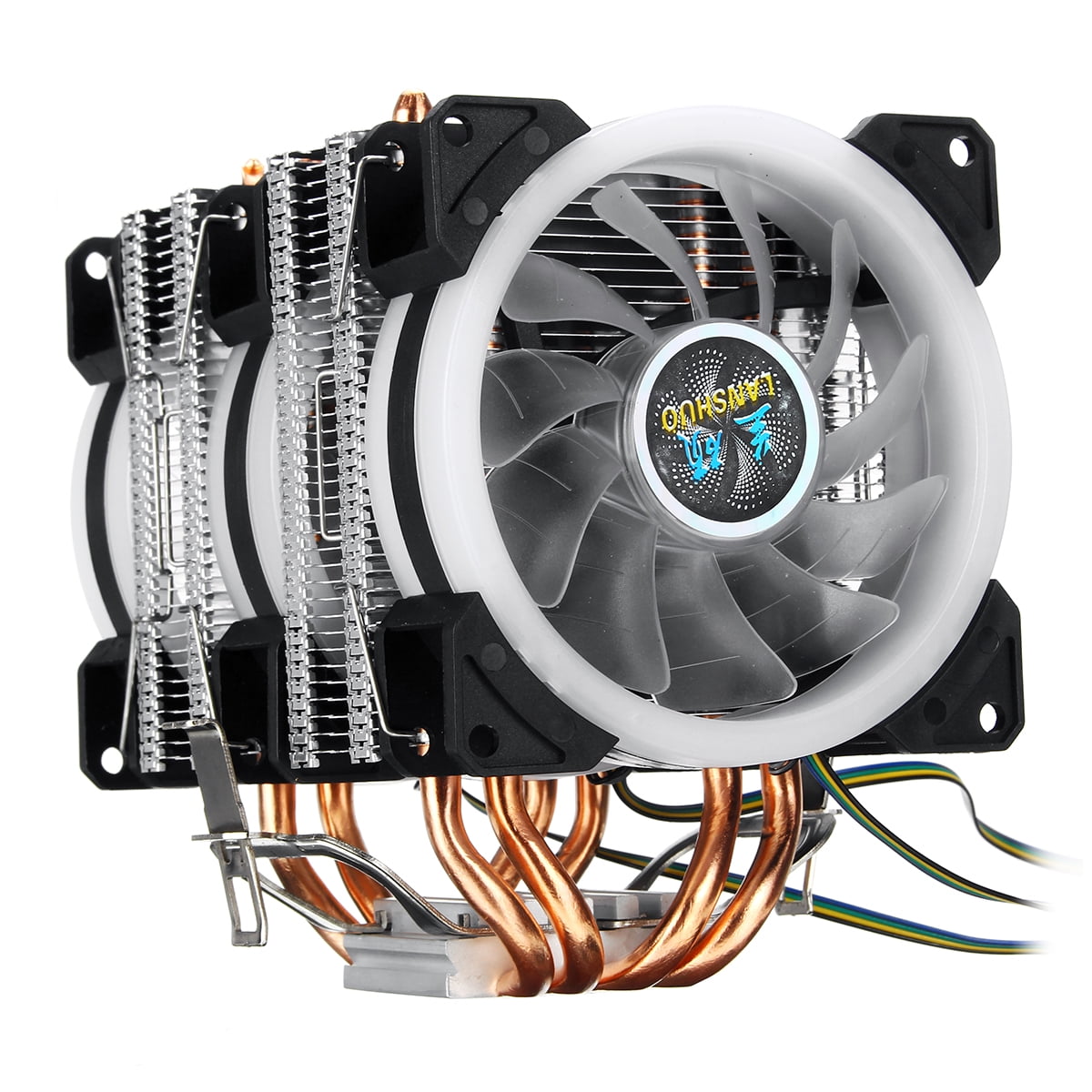 Silent RGB CPU Air Cooler 4 Heatpipes, 3Pcs LED RGB Fans For LGA 775