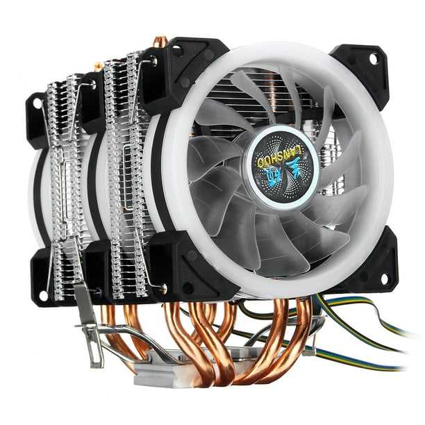 Silent RGB CPU Air Cooler 4 Heatpipes, 3Pcs LED RGB Fans For LGA 775
