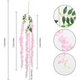 thumbnail image 3 of Artificial White Wisteria Hanging Flower 4.59Ft / 55inch Bushy Silk Wisteria Vine Garland for Wedding Party Garden Outdoor Greenery Home Wall Decor (Pack of 6), 3 of 5