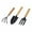 Black, variant on ZMKIAG 3 pcs Indoor Garden Tool Set - Steel Gardening Hand Tools Kit with Ergonomic Wooden Handles | Includes Trowel, Transplanter, Cultivator | Perfect Gardening Tool Set