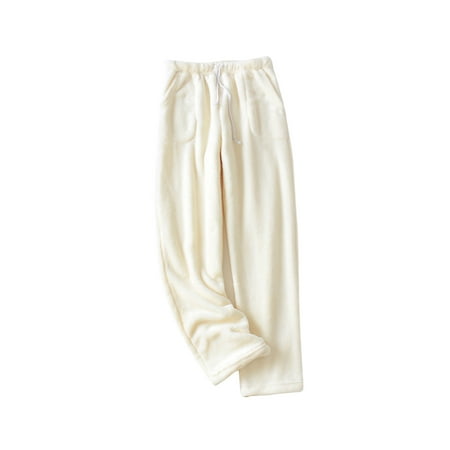 

AvoDovA Women Flannel Pajama Pants Ladies Coral Fleece Plush Pants with Pockets Drawstring Warm Winter Home Pants