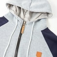 thumbnail image 5 of Nebwoak Mens Hoodie Jackets Zip up- Lightweight Casual Long Sleeve Quick-Dry Track Jacket Light Gray Size L, 5 of 7