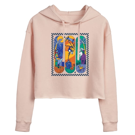 The Nightmare Before Christmas - Summer Skateboards Cropped Graphic Hoodie